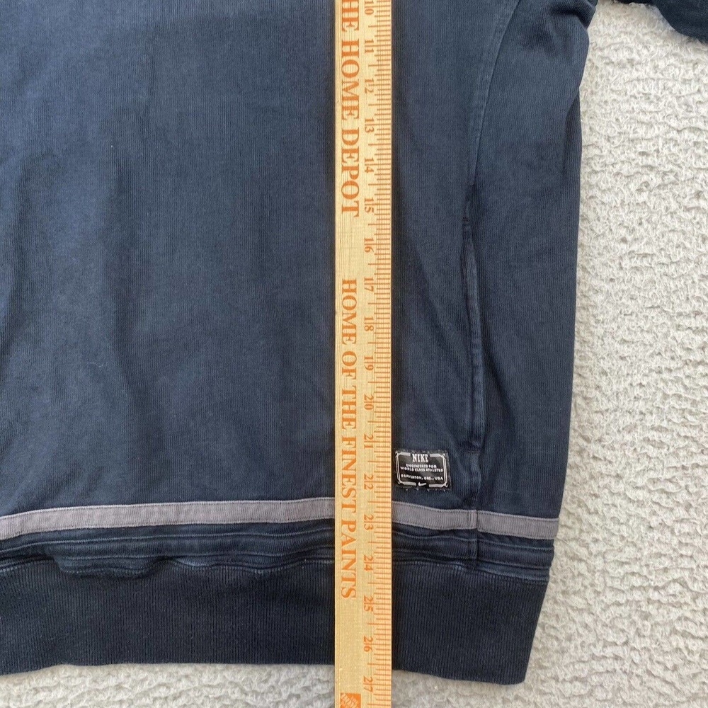 Nike Engineered for World Class Athletes Dark Blue Henley Hoodie Size Medium - Picture 6 of 9